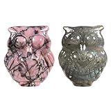 クリスタルフクロウの置物 マトリックス ロードナイト&ラブラドライト 2個セット - 28mm 手彫り ヒーリングストーン 動物の装飾 フクロウスピリット トーテム彫刻 自宅、オフィス、瞑想、ギフトコレクション用 クリスタルフクロウの置物 マトリックス ロードナイト&ラブラドライト 2個セット - 28mm 手彫り ヒーリングストーン 動物の装飾 フクロウスピリット トーテム彫刻 自宅、オフィス、瞑想、ギフトコレクション用