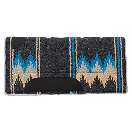Weaver Leather Pony Acrylic Saddle Pad, Charcoal/Teal, 22" x 22"