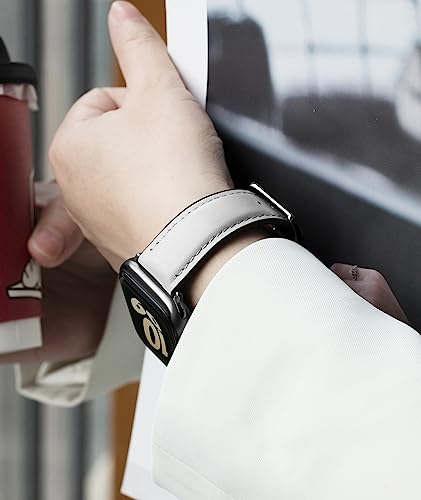 Image of BINLUN Leather Silicone Bands Compatible with Apple Watch 38mm 40mm 41mm 42mm 44mm 45mm 46mm 49mm Sweatproof Replacement Strap for iWatch 11 /10 /9 /8 /7 /6 /5 /4 /3 /2 /1 /Ultra /SE Men Women
