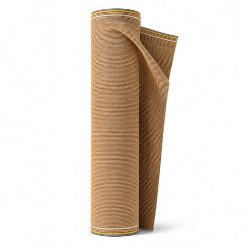 AHLATECH Beige Shade Net Cut Length UV Protective Korean Knitted Privacy Screen Outdoor Sun Shade Cloth for Balcony Garden Patio Plants & Animals (300cm x 100cm)