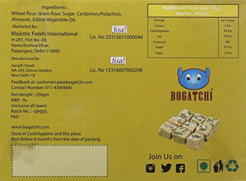 Image of BOGATCHI Soan Papdi, Traditional Rajasthani SoanPapdi, Royal Indian Sweet for Gift on Festival, Pack of 9 x 200g