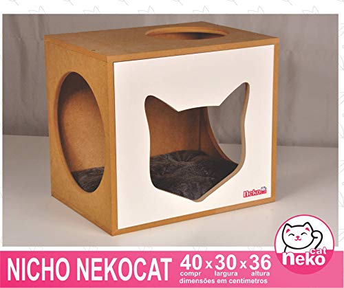 Kit 02 Nichos Gatos Almofada + Ponte + 04 Prateleiras c/Carpete + Arranhador Tubular - Love + Face C