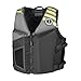 Young Adult Rev Foam Vest Gray-Lt Gray-Fluorescent Yellow Gre