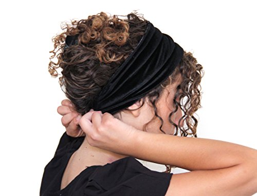 Black Volume & Non-Slip Headband Great under Headband, Tichel, Head Scarves, wigs, Tichel, Head Coverings, Jewish Headcovering, Scarf, Bandana, Apron (Black) (Black)3
