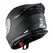 1Storm Motorcycle Youth Kids Street Dirt Bike ATV BMX MX Go Cart Karting Full Face Helmet with LED Tail Light: LED-B15 Matt Black