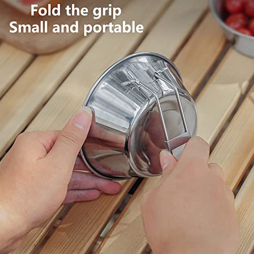 Meideli Camping Bowls Ultralight Folding Stainless Steel High Temperature Camping Cup Titanium Cup Sierra Cup Outdoor 1Pc #TOP1