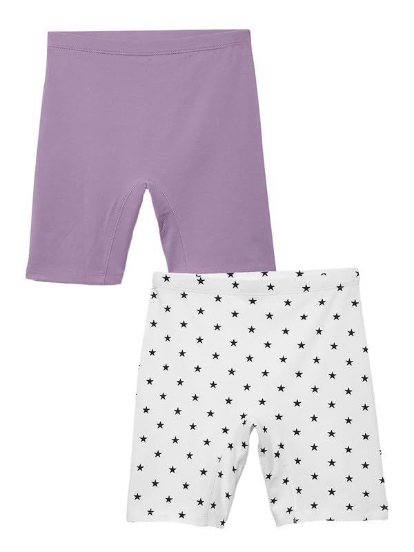 Image of mackly Girls Inner Shorts (Pack of 2) | 2-in-1 Seamless Panty Shorts with Gusset | Soft Breathable Base Layer for Dresses, Skirts