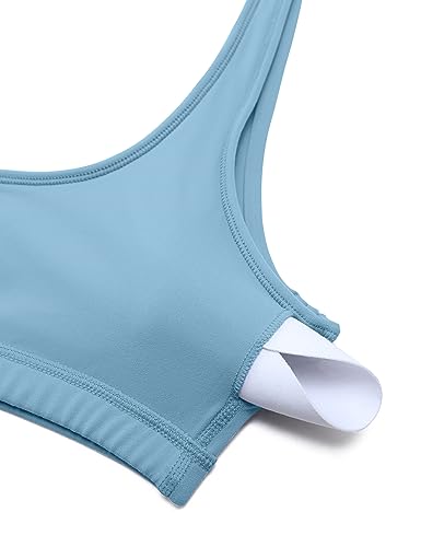 Image of CRZ YOGA Butterluxe Mini Sports Bras | Light Support, Removable Pads, Yoga, Extremely Soft, U Back, Scoop Neck, for Women