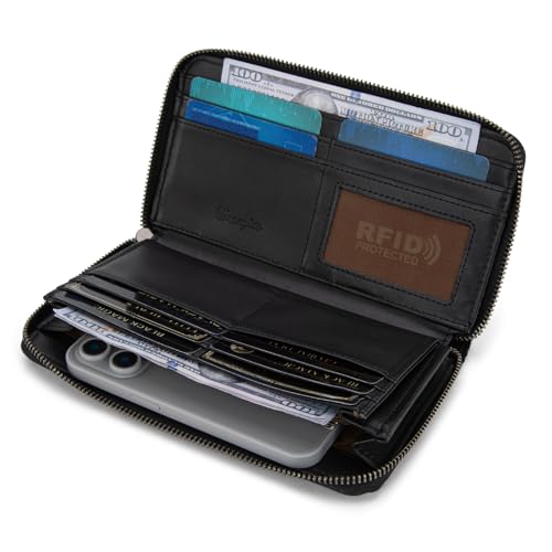 Montana West X Wrangler Wristlet Wallet Western Aztec Womens Wallet Large Capacity Long Purse RFID Clutch Purse Credit Card Holder for Women4