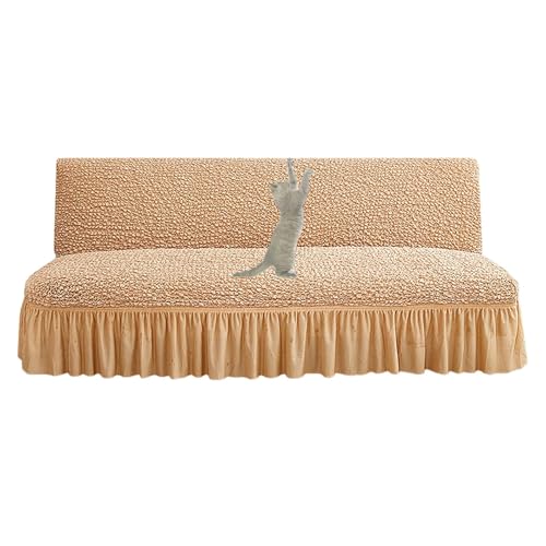 Funda de sofá sin brazos para sala de estar familiar OBASDFD en café 2