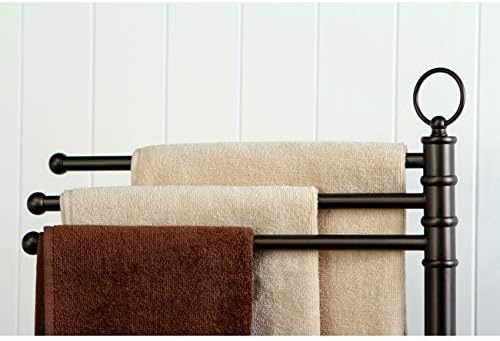 Miniatura 7 de Kingston Brass CC2025 - Toallero independiente vintage, 39-12 pulgadas de altura, diámetro de base de 10 pulgadas, bronce aceitado