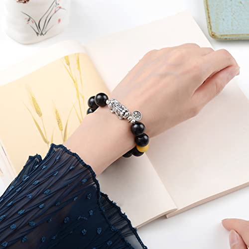 Bracelet obsidienne noire au travail pour cultiver la sérénité et le succès