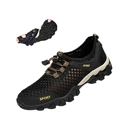 AngryMonkey Men's Quick Drying Hiking Wading Shoes,Comfort Breathe Mesh Arch Support Non-Slip Softsole Outdoor Travel Sneakers