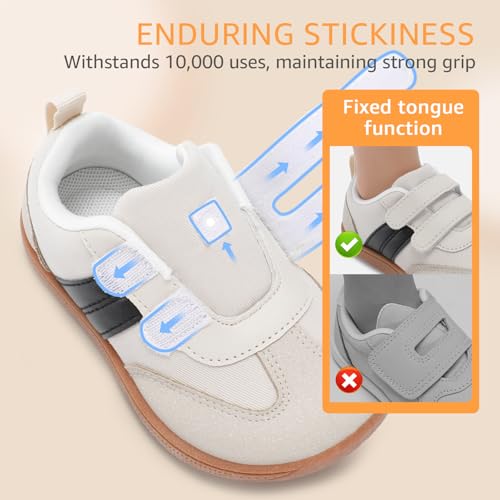 STQ KIDS Toddler Wide Toe Box Shoes Boys Girls First Walk Sneakers Beige T7 by STQ KIDS - Used condition - Image 6