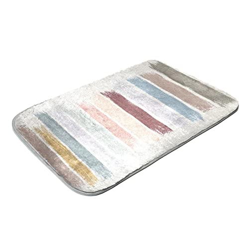 Alfombra mullida ultra suave para dormitorio con trazos a tonos tierra