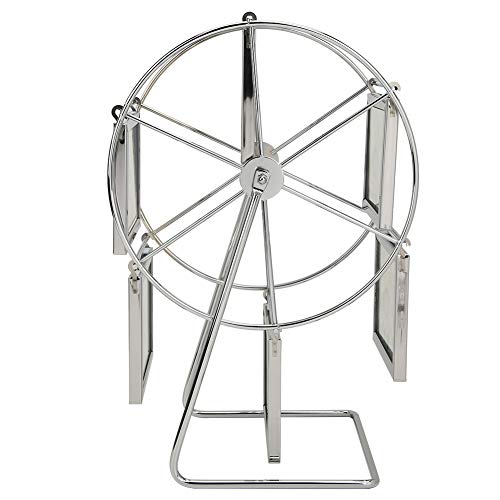 Cornice per foto girevole per la casa Espositore per foto in metallo Cornice girevole per ruota panoramica Decorazioni da tavolo per foto da 5x3,5 pollici