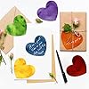 Eersida 48 Pcs Heart Cutouts Paper Hearts Cut Outs Assorted Color Accent for Bulletin Board Wedding Baby Shower Party Decor Cardstock Craft Supplies(Marble) #3