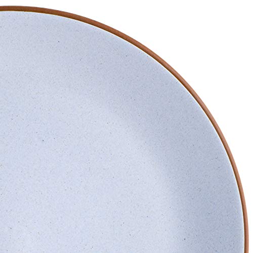 Image of Gibson Elite Contempo Classic Double Bowl Dinnerware Set, Service for 4 (16pcs), Light Blue