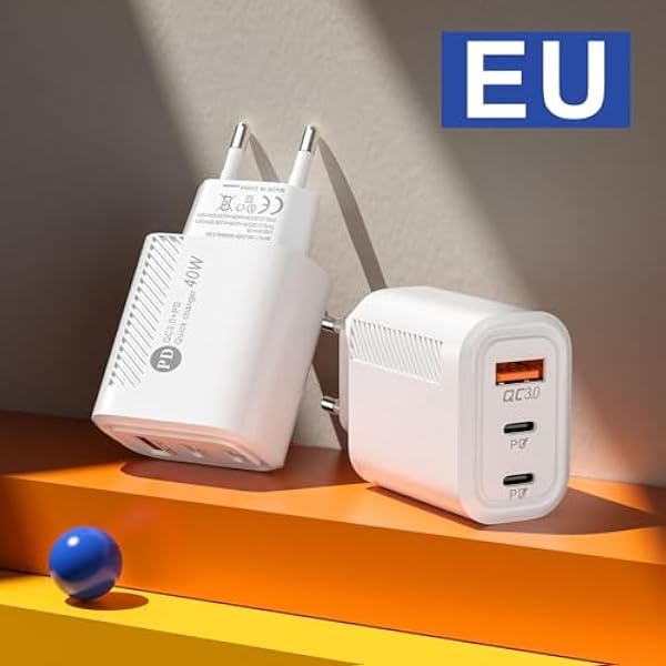 Адаптер быстрой зарядки Головка быстрой зарядки блок для телефона QC3.0 2PD 40 Вт головка для устройств типа C огнестойкая