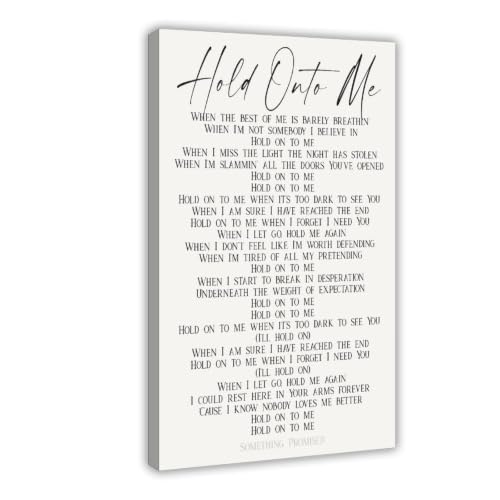 SWDXA Hold Onto Me Song Lyrics on Reclaimed Wood Frame-worship_3 Wall Art P