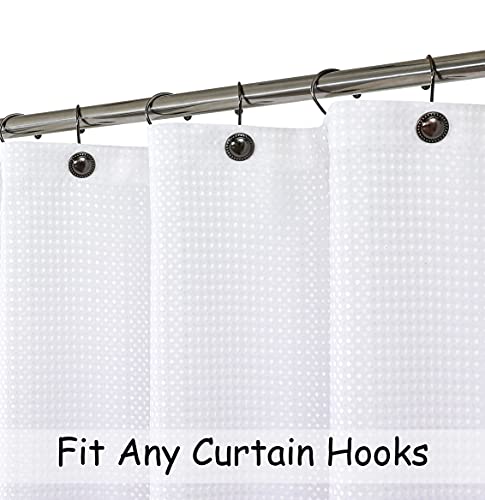Lavender Ombre Waffle Weave Shower Curtain Water Resistant Gradient Print Bathroom Spa Hotel Decorative Fabric Shower Curtain Liner With 12 Grommets, Cream White To Purple, 70"X72" #TOP1
