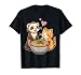 Kawaii Ferret and Cat Eating Ramen Cute Japanese Anime Style T-Shirt