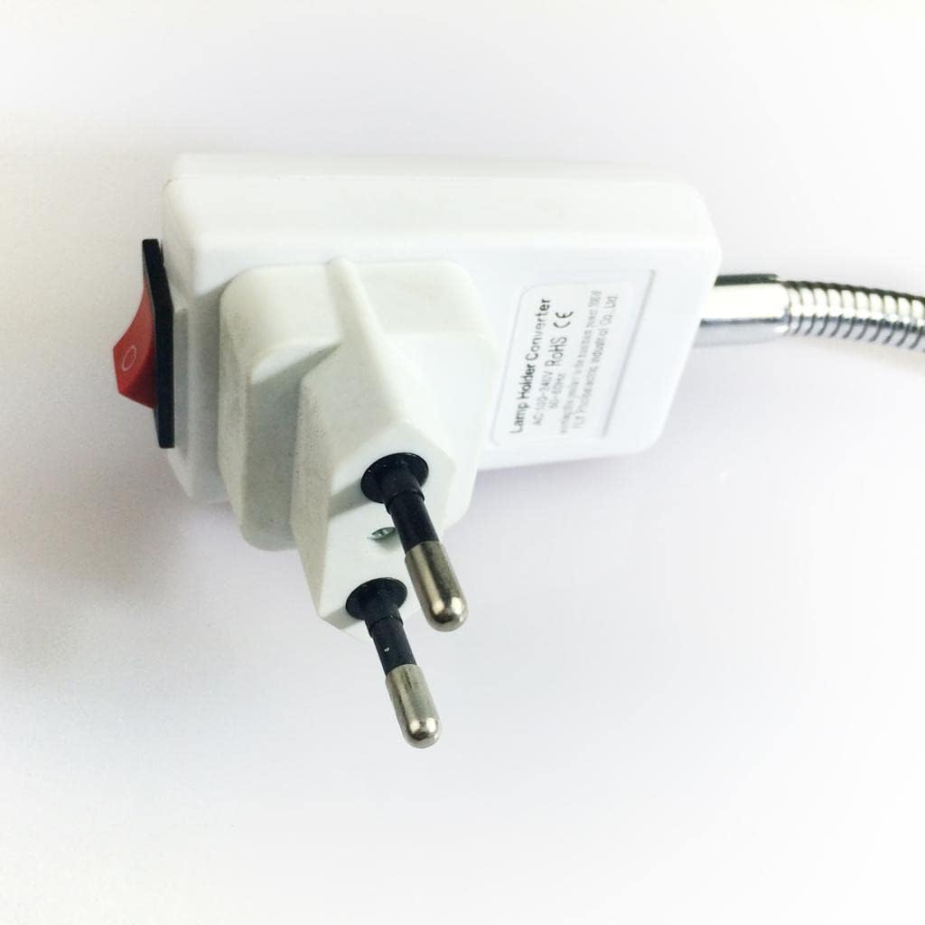 VELURA E27 LED Bulb Lamp Socket Flexible Adaptor Holder with On/Off Switch 30cm EU Plug|1 x E27 to EU Adapter (Here is not Including The | Lighting Parts & Accessories||Home & Garden