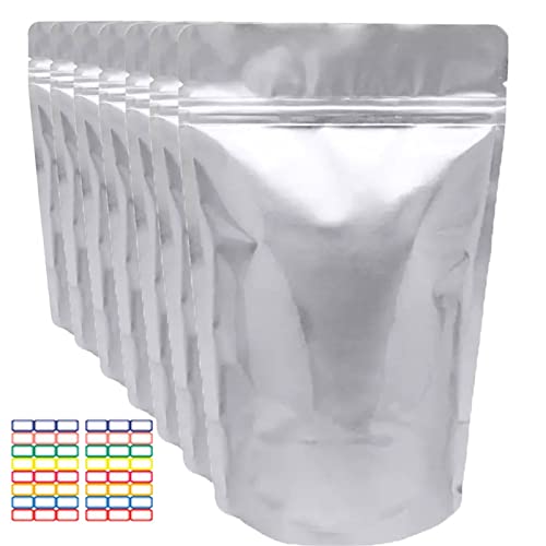 FWKTG 100 Stück Mylar-Beutel, wiederverwendbar, geruchsdicht, Lebensmittel-Aufbewahrungsbeutel, Ziplock-Taschen für Essen, kleine Unternehmen, Gastgeschenke (Size : 17x24cm (6.7x9.4Inch)) Cover