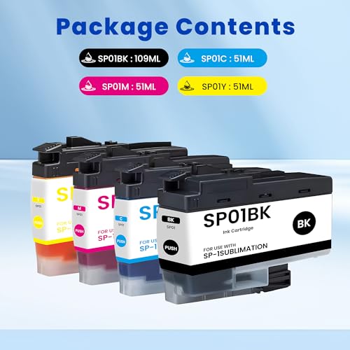 Cartucho de tinta de sublimação SP1 SP-1 SP01 SP01BKS SP01CS SP01MS SP01YS Cartucho de tinta de subs