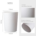 UUJOLY Small Trash Can Wastebasket Garbage Can Container Bins for Bathrooms, Laundry Room, Kitchens, Offices, Kids Rooms, Dorms (White) - Image 3