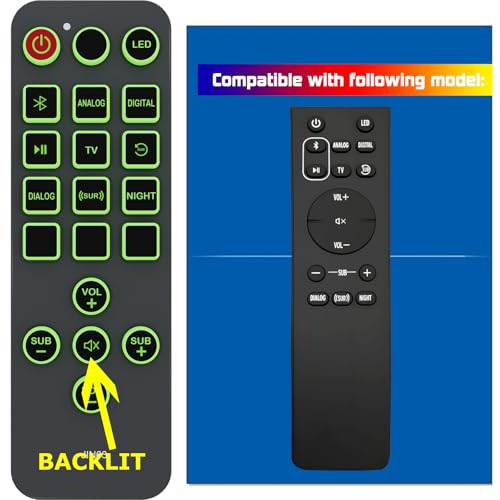 Replacement Remote Control for Klipsch Cinema 600,Bar 48 Sound bar Soundbar,with Backlit,with Oversized Buttons