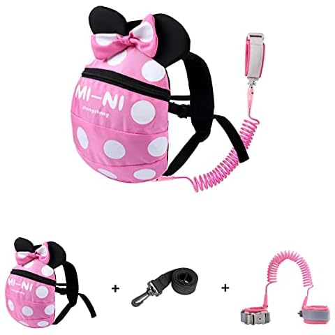 CZSYZCZS Toddlers Leash + Anti Lost Wrist Link Child Kids Safety Harness Kids Walking Wristband Assistant Strap Belt (pink) Cover
