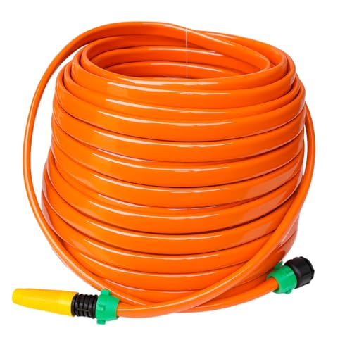 Mangueira de Jardim Flat Reforçada 10 a 50 Metros - Kit Completo com Esguicho, Ideal para Lavadora de Alta Pressão e Irrigação(05 Metros)