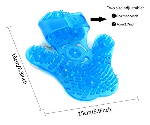 Samyo Palm Shaped Massage Glove Body Massager With 9 360-Degree-Roller Metal Roller Ball Beauty Body Care (Blue) #TOP4