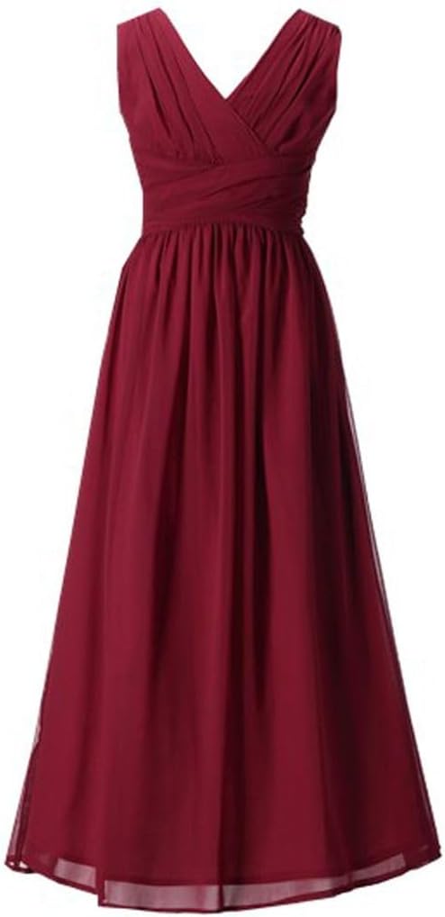 Junior Bridesmaid Dresses, Long Chiffon Flower Girl Dress