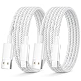 Cable USB C 1M 2Pack, Cable iPhone 17 16 15 Voiture Carplay Câble Android Auto, Câble USB vers USB C cable Chargeur USBC Tressé cable Type C Cordon pour iPhone 15 16 17 Pro Max/15 16 Plus/16E, iPad
