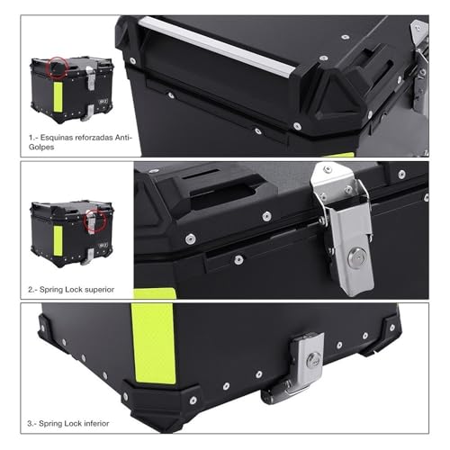Coffre de moto aluminium 45L pour vos voyages et trajets - 4