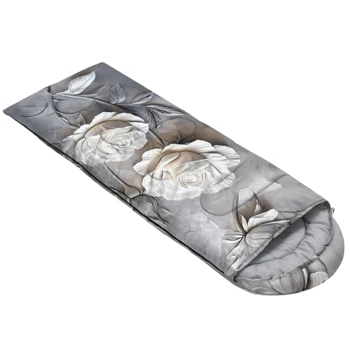 Image of QOOMO Ball Flower Camping Sleeping Bags,3 Season Warm & Cool Weather,Lightweight,Waterproof Sleeping Bags for Adults & Kids,Traveling,and Outdoors,Camping Gear Equipment