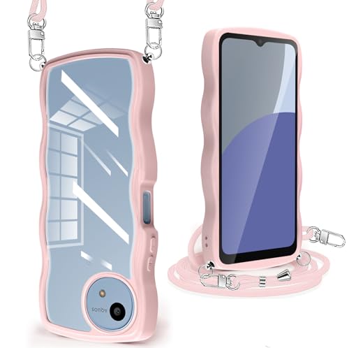 Amazon.co.jp: AQUOS Wish4 ケース クリア ショルダー ストラップ付き