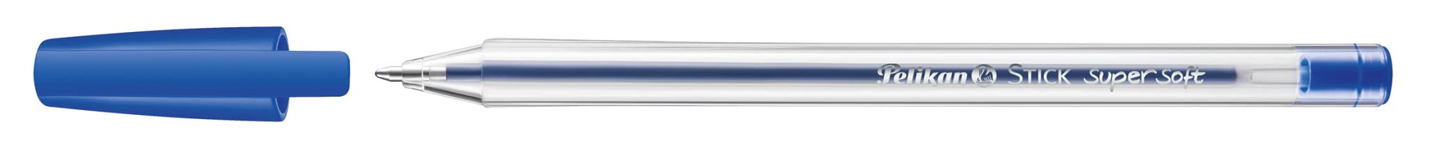 Pelikan Stick Ballpoint Pen Super Soft, 12 Pieces, blue