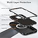 TUTUKII for iPhone 14 Pro Max Case with Belt Clip Holster, Anti-Shock, Anti-Slip, Compatible with MagSafe, 3-Layer Drop Protection, Heavy Duty Magnetic Phone Case Cover for 14 Pro Max, 6.7