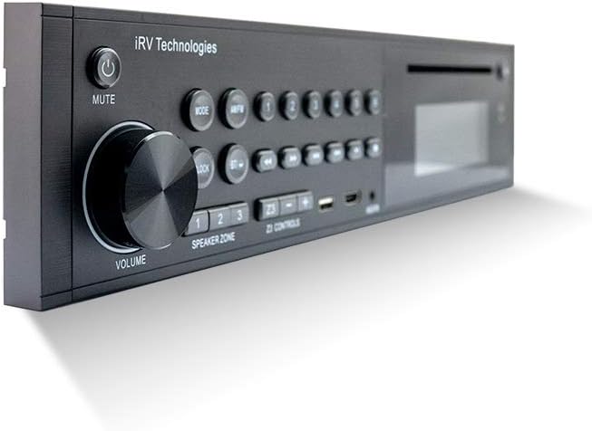 Car Stereo with Bluetooth,IRV Technology iRV35 Independent Zone 3 RV Stereo, Supports HDMI ARC,Digital Surround Sound,APP,A&FM,DVD,MP4,Clock,USB,3 Zones Wall Mount Car Audio Receiver image 3