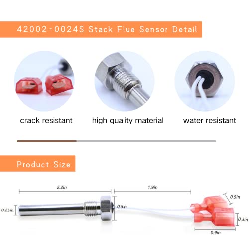 Foserove 42002-0024S Stack Flue Sensor Replacement For Pentair Sta-Rite, Mastertemp, Max-E-Therm Sr200 Sr333 Sr400 Pool And Spa Heater Electrical Systems #TOP1