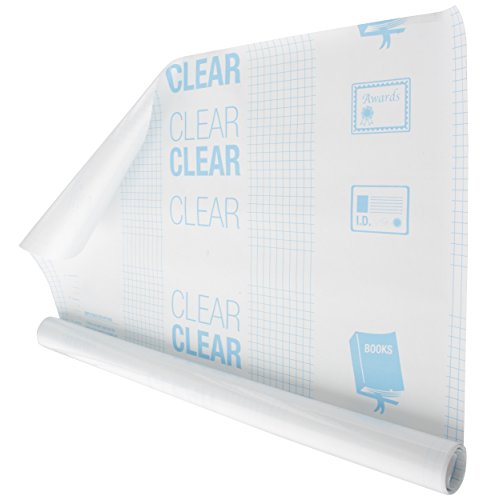 Emraw Book Cover - Clear Self Adhesive Protective Covering for Books, Documents, Textbook, Hardcover, Paperbacks, Bible, Presentation etc (18" X 1.5 Yard)