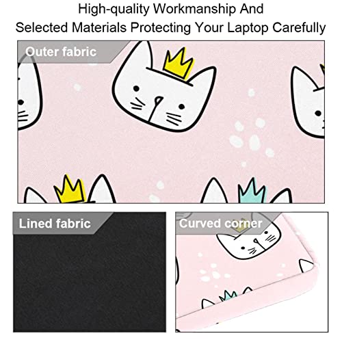 Sac ordinateur portable 13-14.5" Chat Princesse Rose : protégez votre PC des rayures - 3