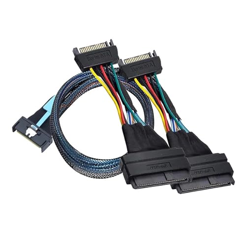 Cable adaptador Slimline S/AS MCIO 8I 74P a SFF 8639 0.5 m miniatura 5