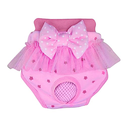 FLYGWIN 犬用 オムツパンツ 女の子 おむつ 小型犬 生理 サニタリーパンツ サスペンダー付き 蝶結び付け 月経 生理マナーパンツ メス 柔らかい 発情期用 ペットドッグウェア 犬用マナーパンツ 犬用 メス サニタリーパンツ 犬用パンツ 雌 犬用生理
