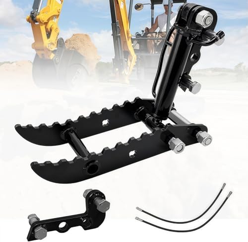 Noliven Hydraulic Thumb Clip Attachment for Mini Excavators, 3-Hole Hydraulic Thumb Attachment fit Most of up to 3 tons, Small Digger Attachments with 2 Hydraulic Hoses