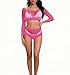 DITSONEO Sexy Lingerie for Women Naughty Fishnet Lingerie Set Bodysuit Outfits Teddy Babydoll Erotic Fishing net Women’s Outfits,Pink
