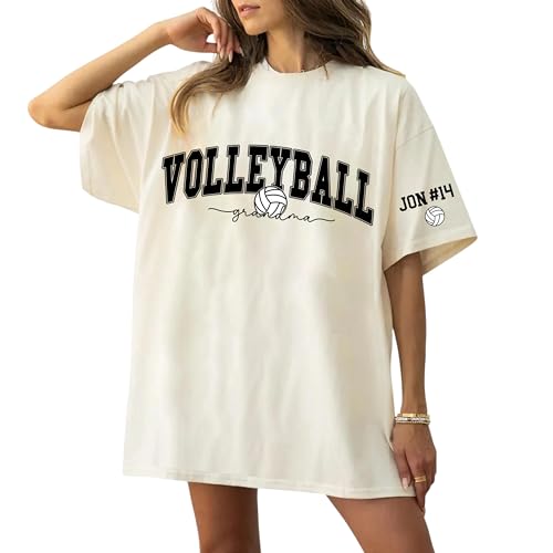 Personalized Sports Grandma Shirt, Custom Name and Number Tee with Varsity Letter Design, Retro Game Day Spirit Top